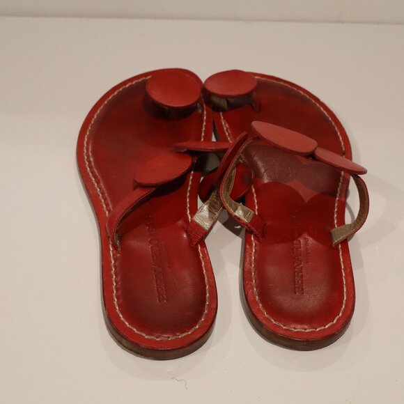 Bernardo 1946 Red Flip Flops Made in Italy - Size 8 - Picture 4 of 9